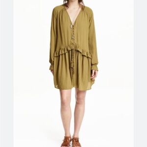 H&M V Neck Crepe Dress Size 6